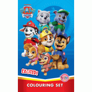 PAW PATROL COLOURING SET ชุดระบายสี EXCITED! + สีไม้และสติ๊กเกอร์โฮโลแกรม